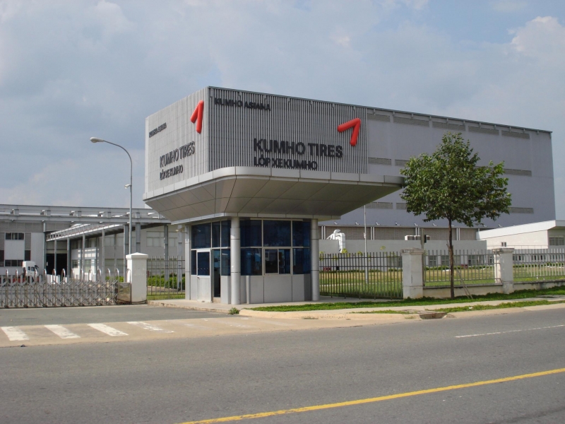 Nhà máy Kumho Asiana, chuyên sản xuất vỏ xe ô tô, vốn đầu tư 360 triệu USD tại KCN Bàu Bàng